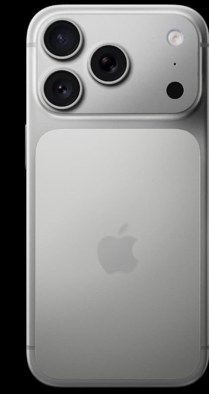 The image shows the iPhone 17 Pro, the latest smartphone from Apple.